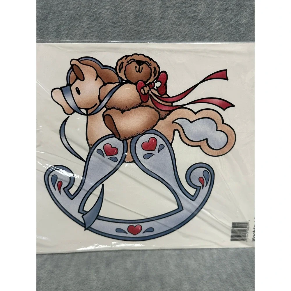 Daisy Kingdom Iron-On Transfer Multi Rocking Bear 6401 Vintage 1990 Craft Supply